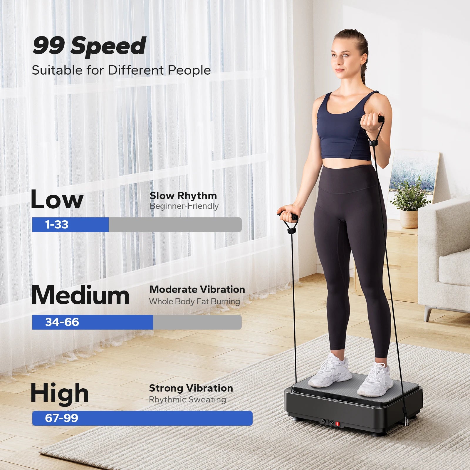 Fitnessniches vibration plate exercise machine with a sleek design and textured surface for effective workouts.