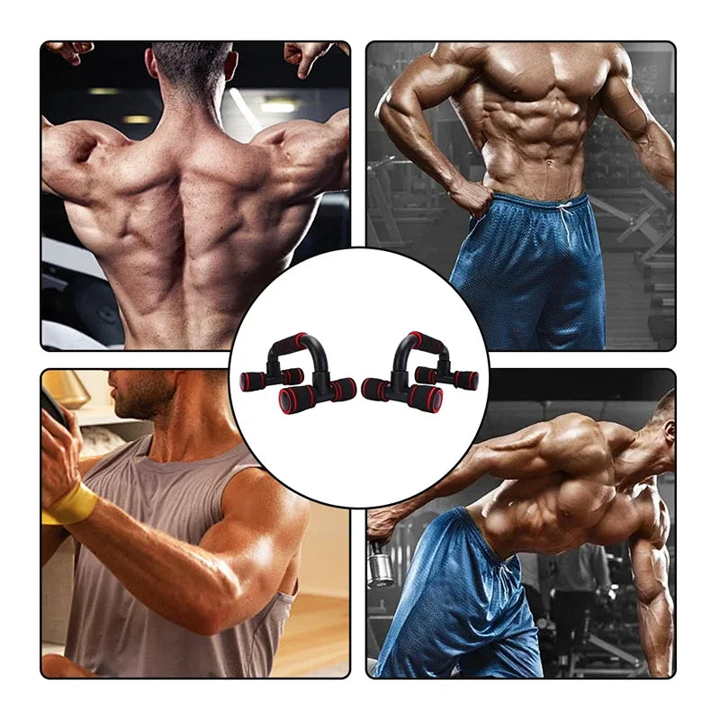 Pair of U-Shaped Push-Up Bars with Sponge Grip