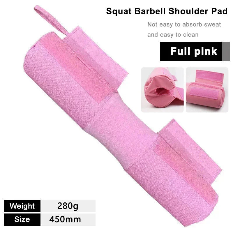 Fitnessniches barbell squat pad in black, designed for comfort and stability during weightlifting exercises.