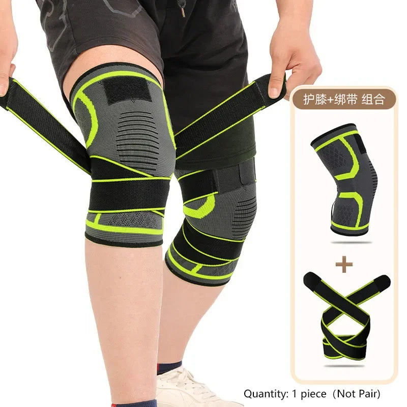 Nylon sport knee brace by Fitnessniches, featuring adjustable straps and a supportive design for active individuals.