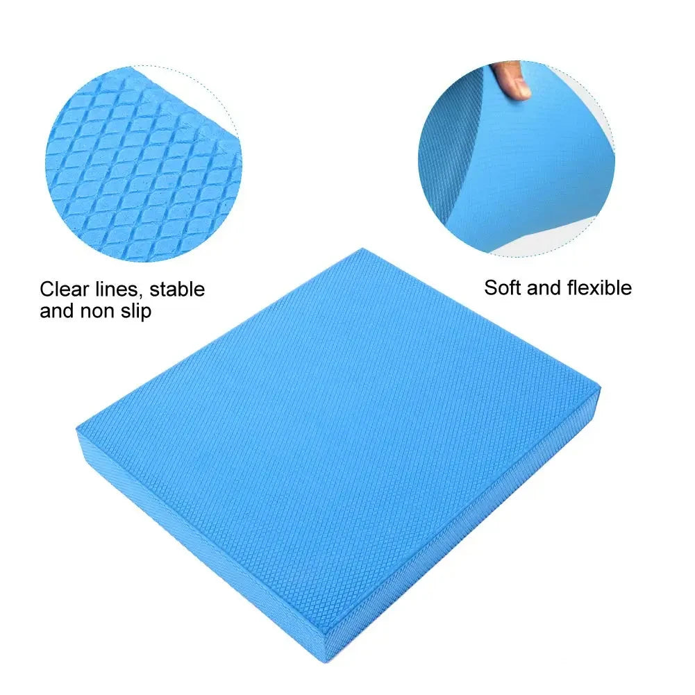 Non-slip balance foam pad by Fitnessniches with textured surface, perfect for stability exercises and workouts.