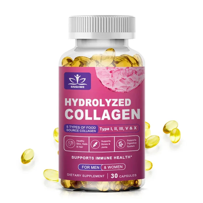 Hydrolyzed collagen powder with hyaluronic acid for beauty and joint support in a Fitnessniches container.