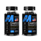 Fitnessniches Creatine Monohydrate 3000mg powder in a clear container with a scoop on a white background.