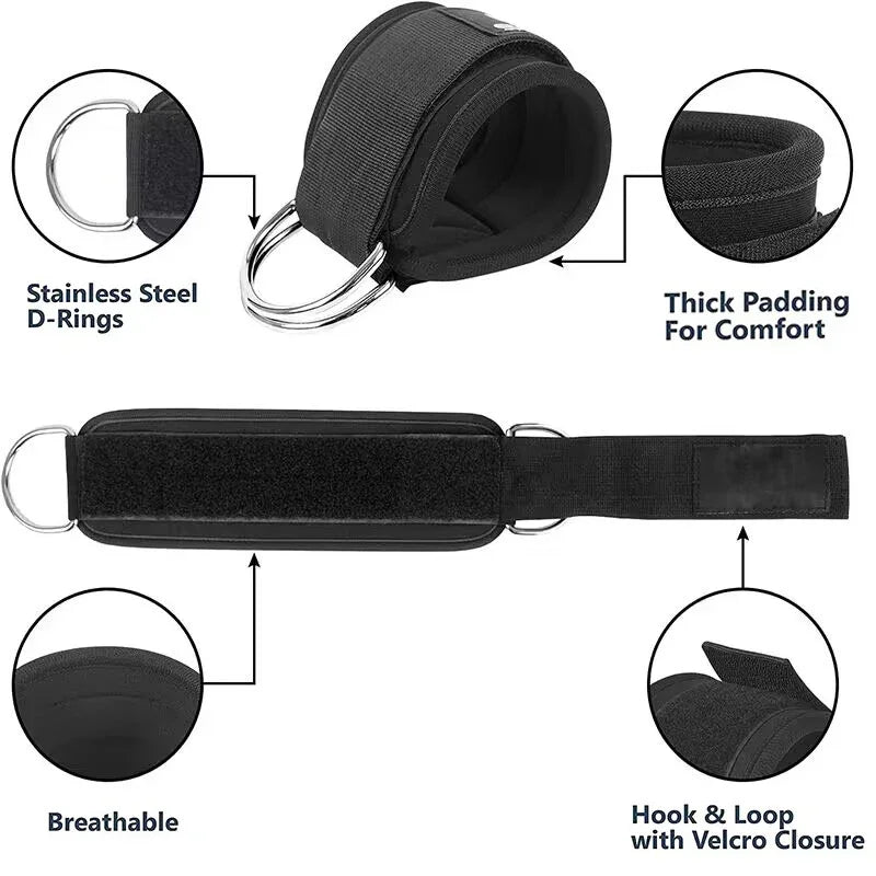 Ankle straps resistance bands by Fitnessniches, featuring adjustable straps for leg and ankle workouts.