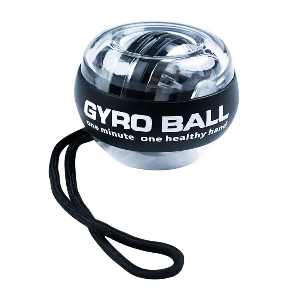 Auto-start gyroscopic wrist and forearm strengthener ball by Fitnessniches, showing a sleek design in action.