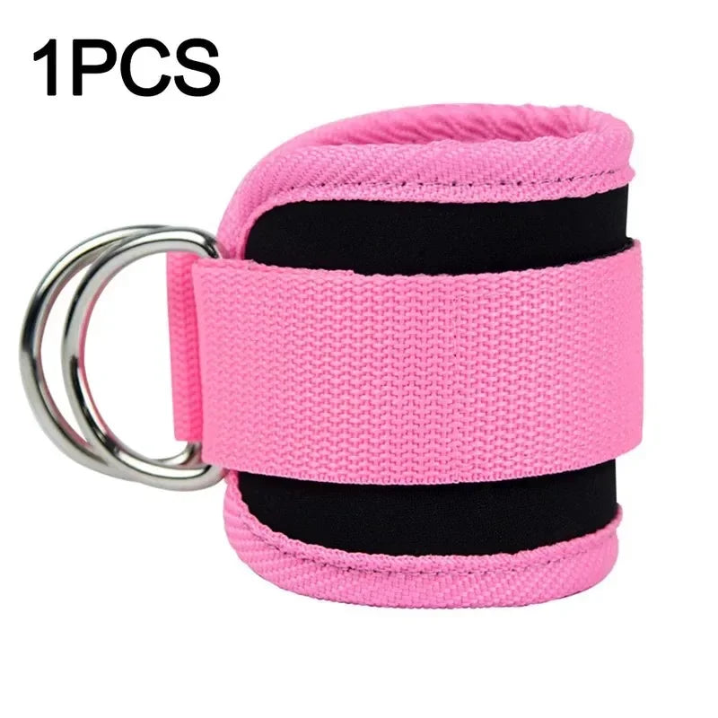 Ankle straps resistance bands in black, designed for strength training and rehabilitation exercises by Fitnessniches.