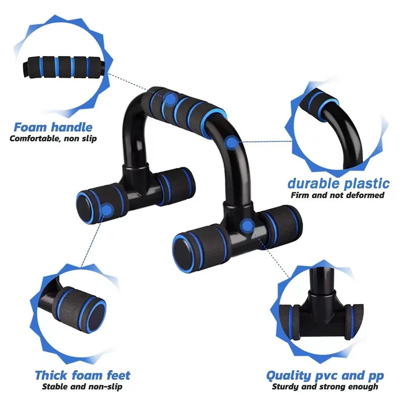 Pair of U-Shaped Push-Up Bars with Sponge Grip