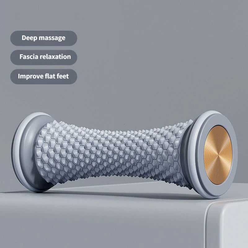 Ergonomic foot roller massager by Fitnessniches, featuring textured rollers for soothing foot relief and relaxation.
