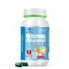 Fitnessniches Belly Fat Burner capsules in a bottle on a white background, showcasing the product for weight management.