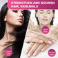 Hydrolyzed collagen powder with hyaluronic acid for beauty and joint support, featuring a clean, white background.