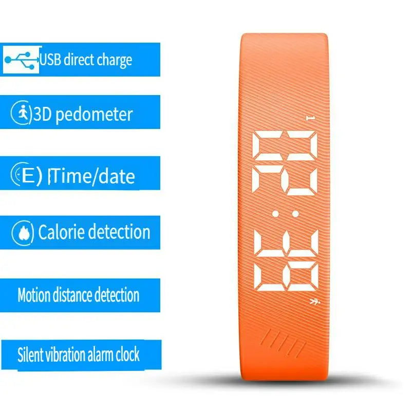Fitnessniches Smart Bracelet with LED digital display, showcasing sleek design and fitness tracking features.