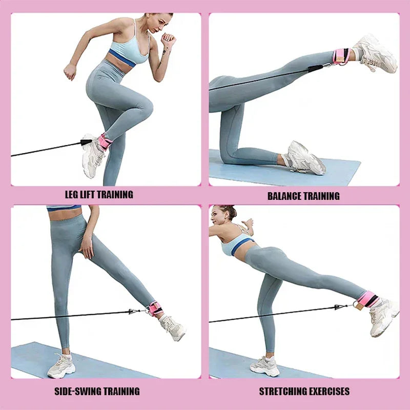 Ankle straps resistance bands by Fitnessniches, featuring adjustable straps and durable material for effective workouts.