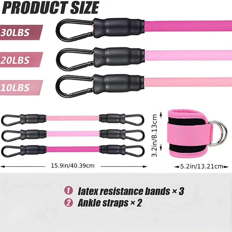 Ankle straps resistance bands from Fitnessniches, showcasing durable straps with adjustable hooks for leg workouts.