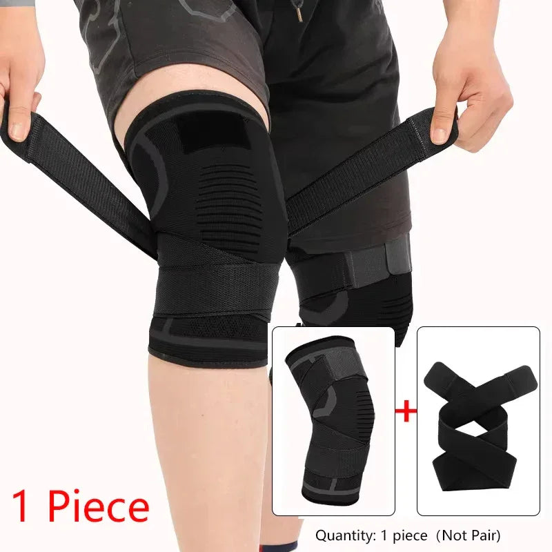 Nylon Sport Knee Brace by Fitnessniches, featuring adjustable straps and breathable fabric for support and comfort.