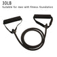 Fitnessniches resistance bands with handles in various colors, ideal for strength training and workouts.