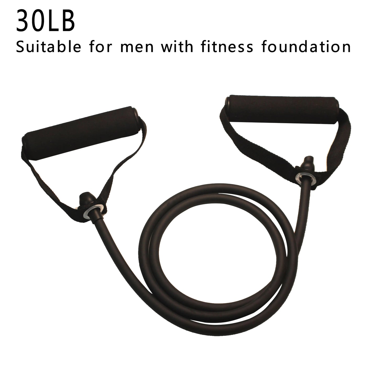 Fitnessniches resistance bands with handles in various colors, ideal for strength training and workouts.
