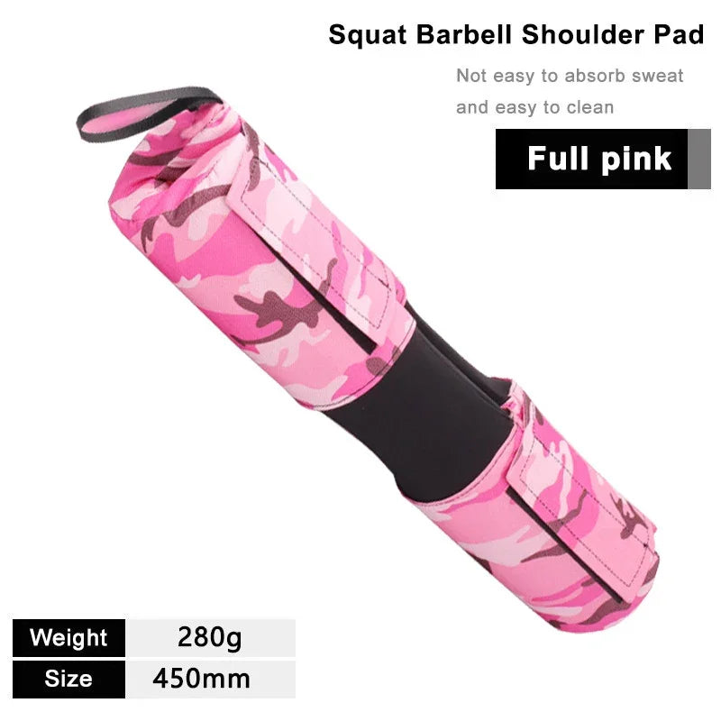 Fitnessniches barbell squat pad in black, cushioning for comfort during weightlifting workouts.