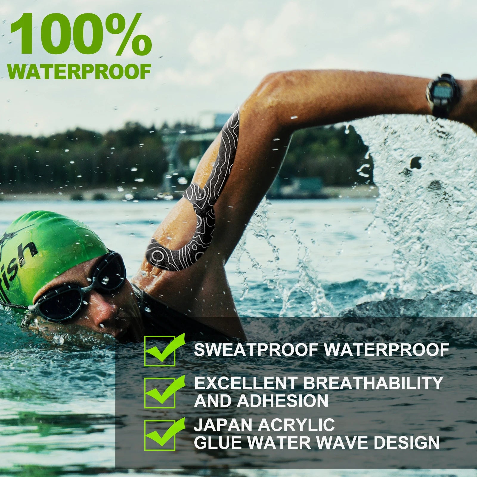 OK TAPE PRO Kinesiology Tape in vibrant colors, rolled and ready for sports therapy and muscle support applications.