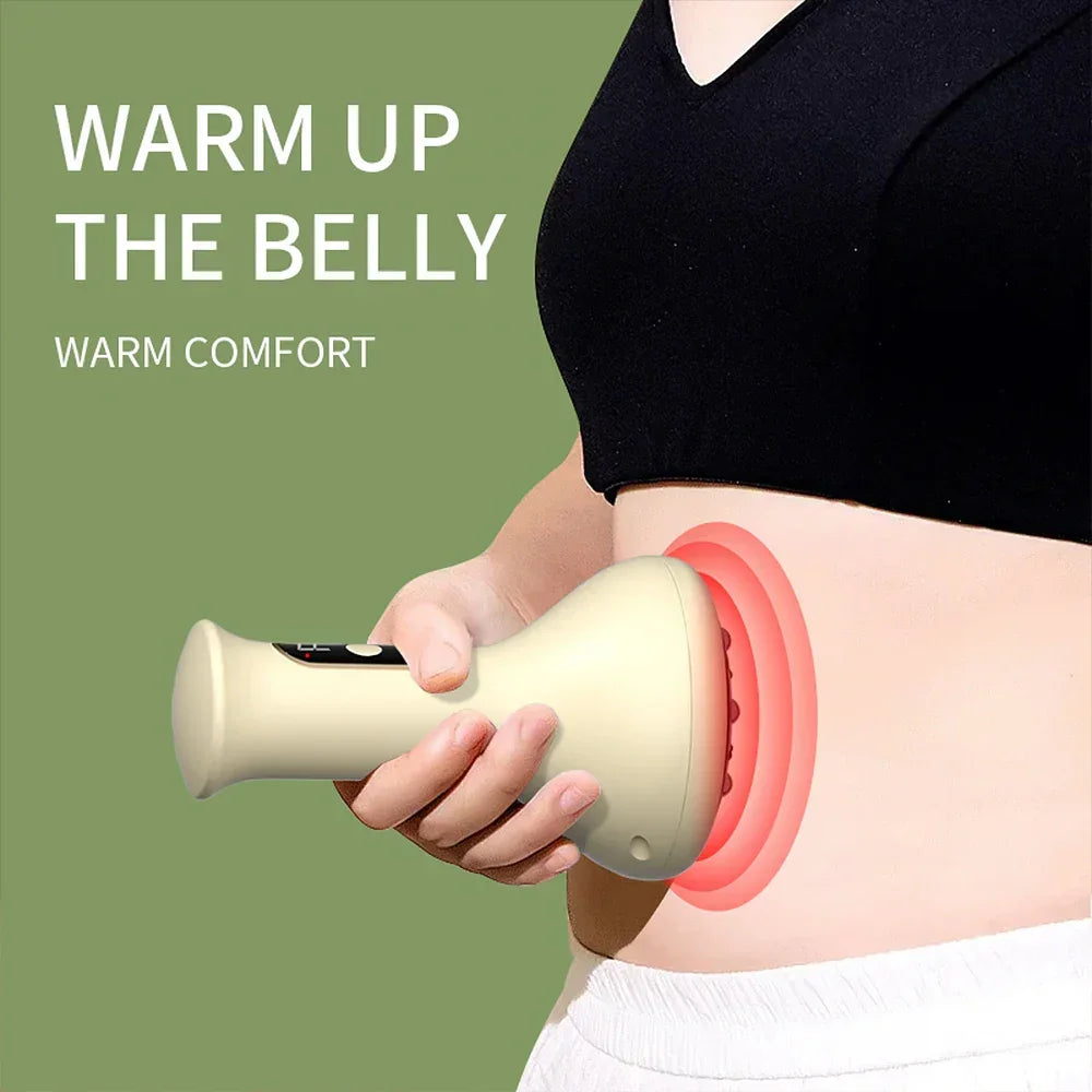 USB rechargeable abdominal massager by Fitnessniches, featuring a sleek design and ergonomic shape for targeted relief.