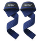 Fitnessniches weightlifting wrist straps with durable fabric, featuring a secure fit for enhanced lifting support.