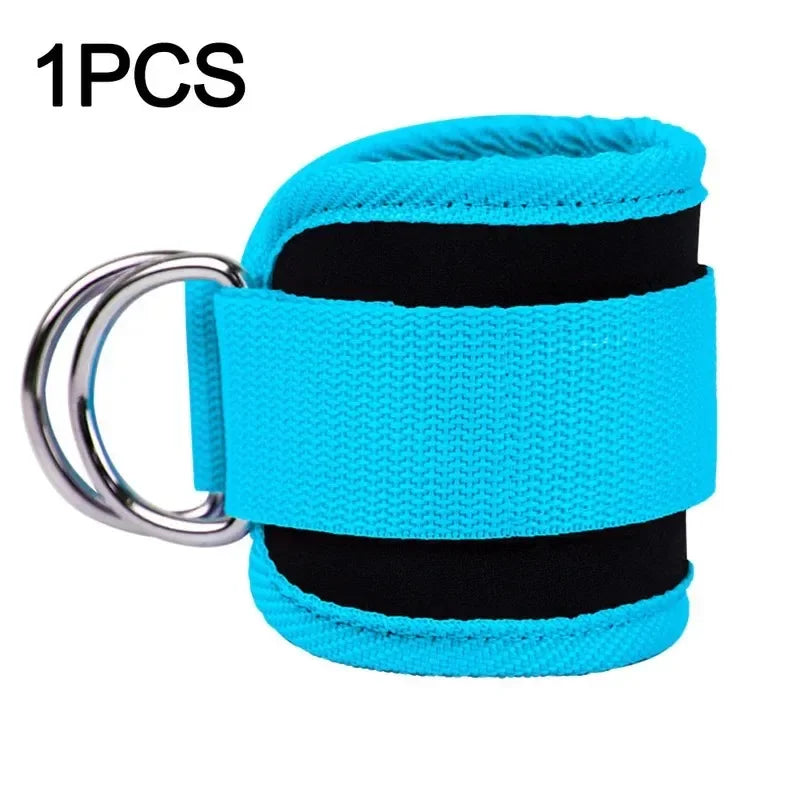 Ankle straps resistance bands by Fitnessniches in use, showcasing adjustable straps and durable resistance materials.