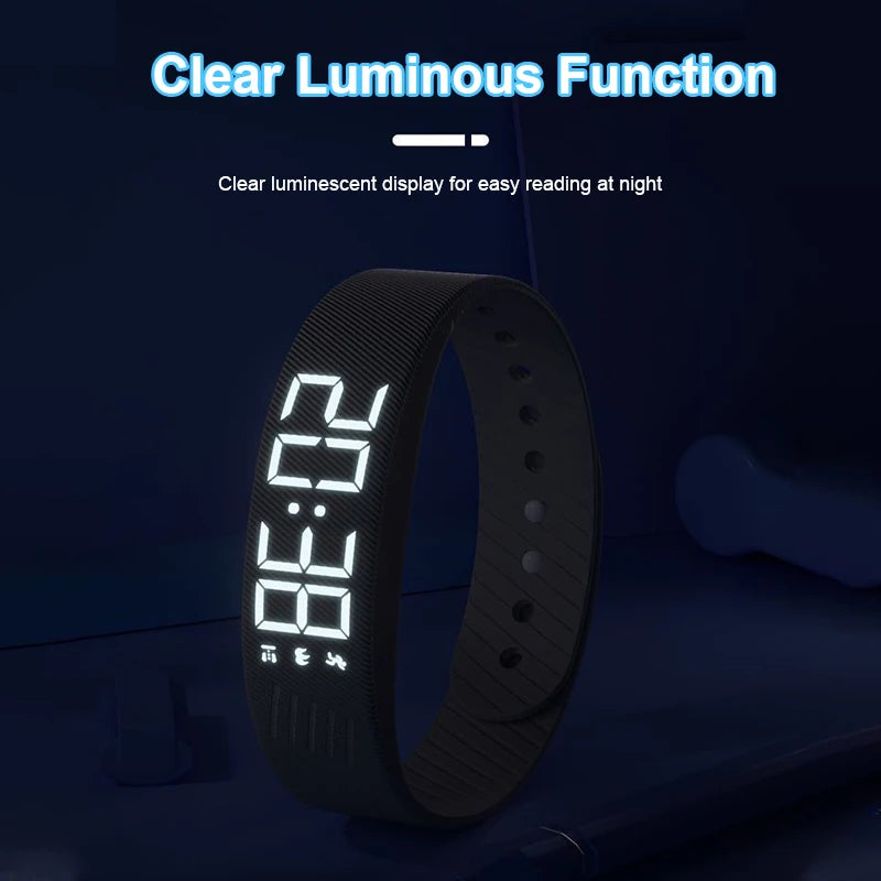 Fitnessniches Smart Bracelet with LED digital display, showcasing sleek design and fitness tracking features.