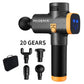 Phoenix A2 Massage Gun by Fitnessniches with ergonomic design, deep tissue attachment, and sleek black finish.