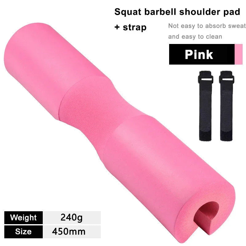 Fitnessniches barbell squat pad in black, designed for comfort during weightlifting exercises.