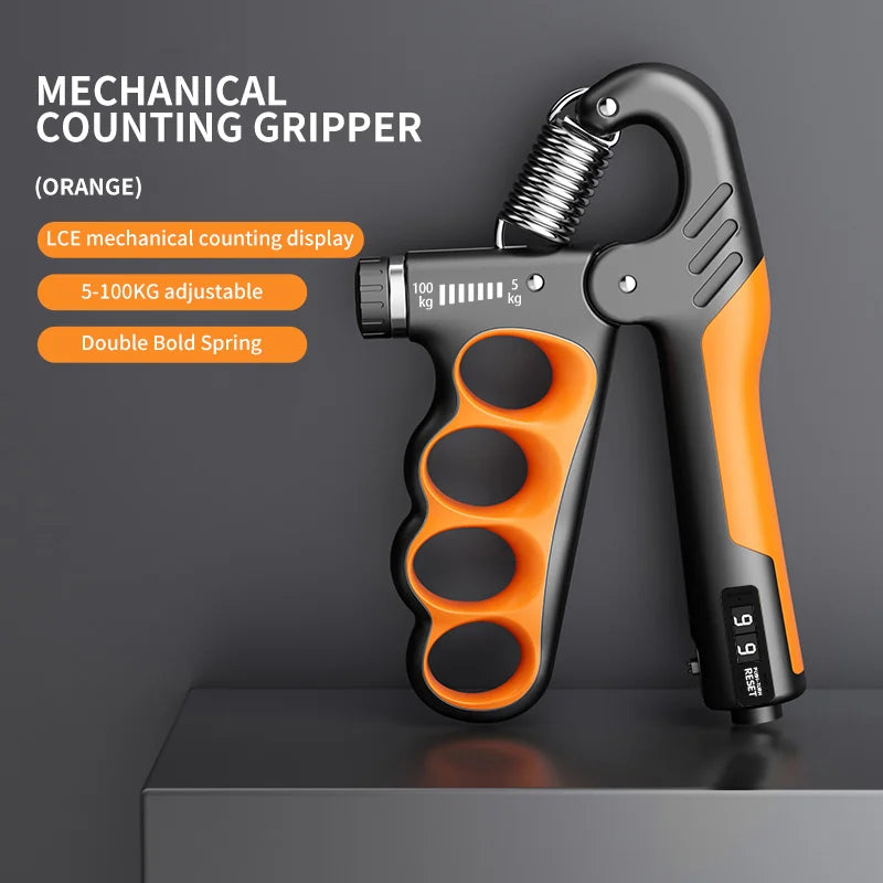 Adjustable hand grip strengthener by Fitnessniches, showcasing ergonomic design and adjustable resistance levels.