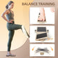 Wooden non-slip wobble balance board by Fitnessniches, featuring a curved base for stability and balance training.
