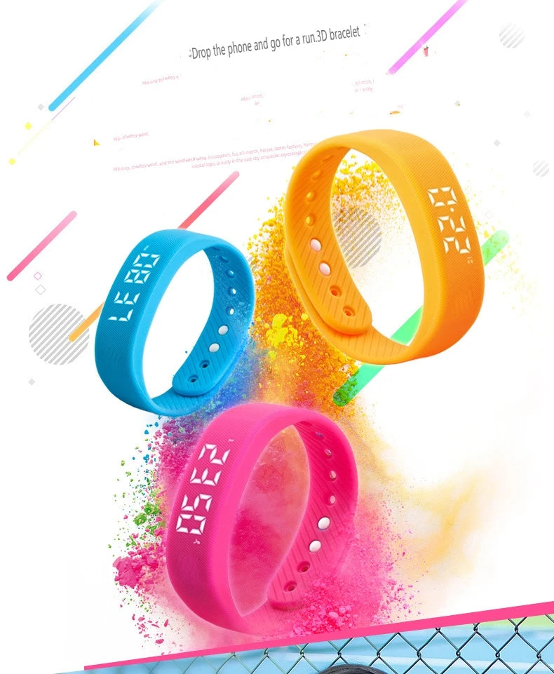 Fitnessniches Smart Bracelet with LED digital display, showcasing sleek design and fitness tracking features.
